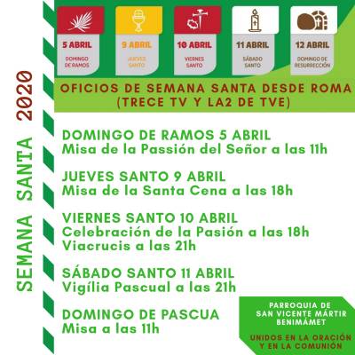 Horarios Semana Santa