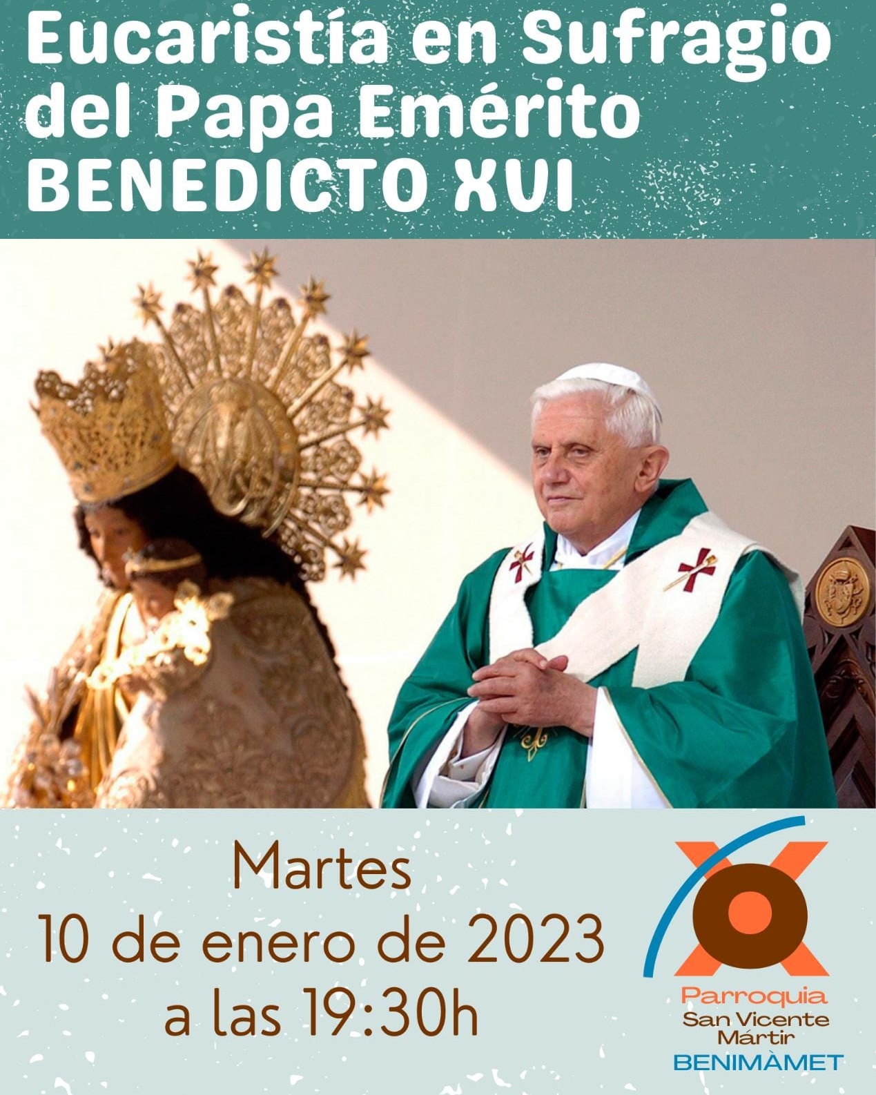 Eucaristía en sufragio de Benedicto XVI | Parròquia Sant Vicent Màrtir ...
